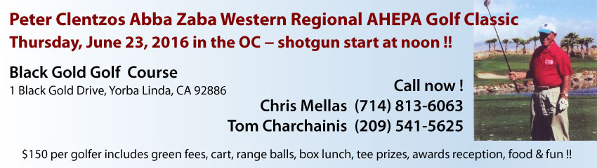 [Peter Clentzos AHEPA Golf Tournament in Yorba Linda, California]
