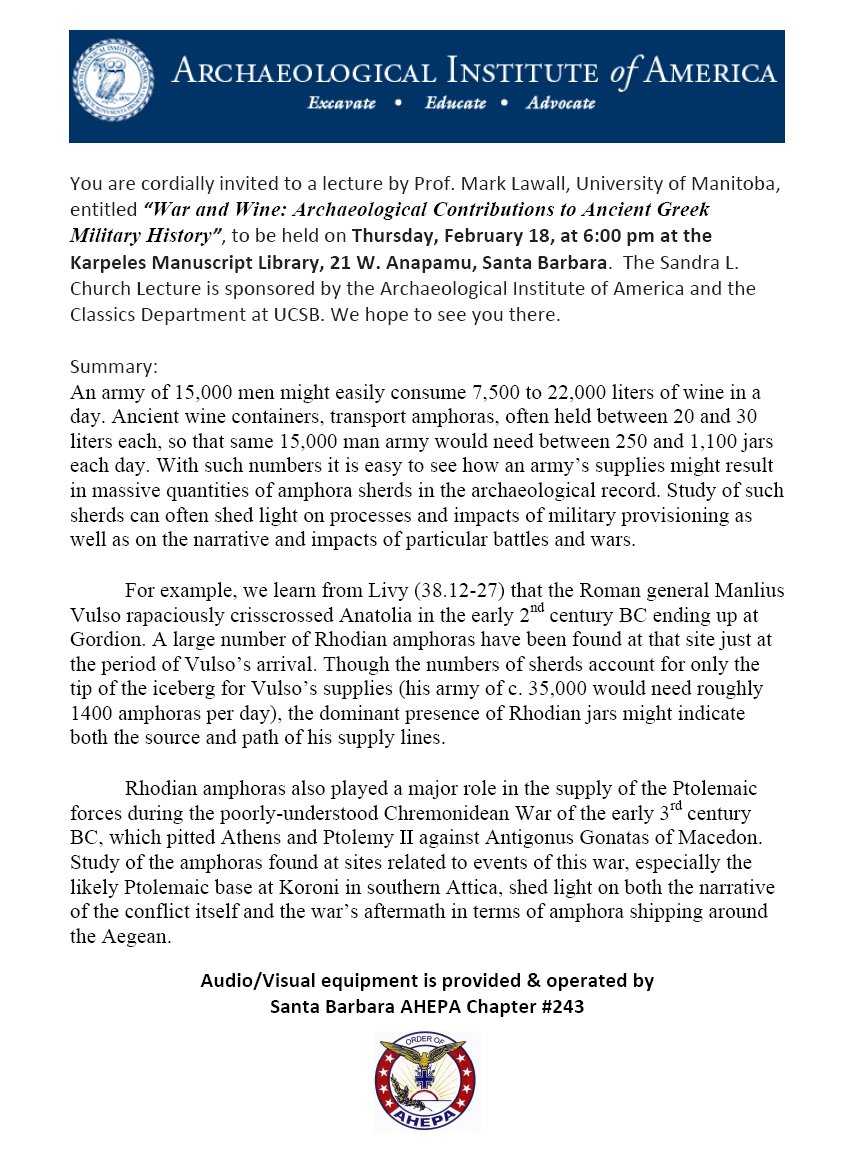 [Ancient Greek Military History in Santa Barbara, California]