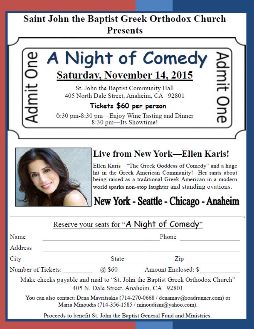 [Ellen Karis comedy night in Anaheim, California]