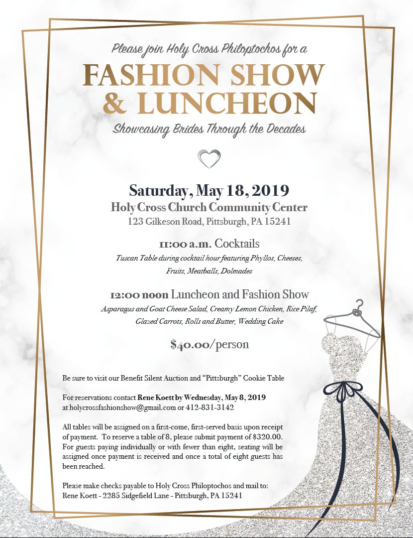 [Fashion Show and Luncheon in Pittsburgh, Pennsylvania]