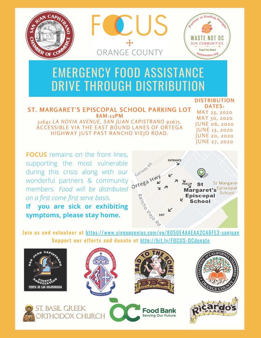 [Dinner FOCUS Food Drive in San Juan Capistrano, California]