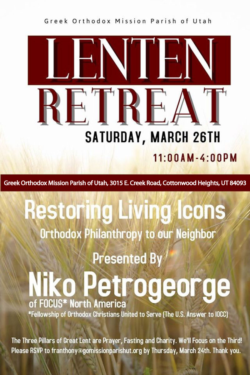 [Lenten Retreat in Cottonwood, Utah]