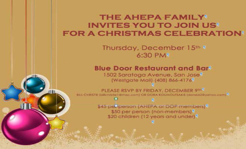 [San Jose AHEPA Christmas Party]