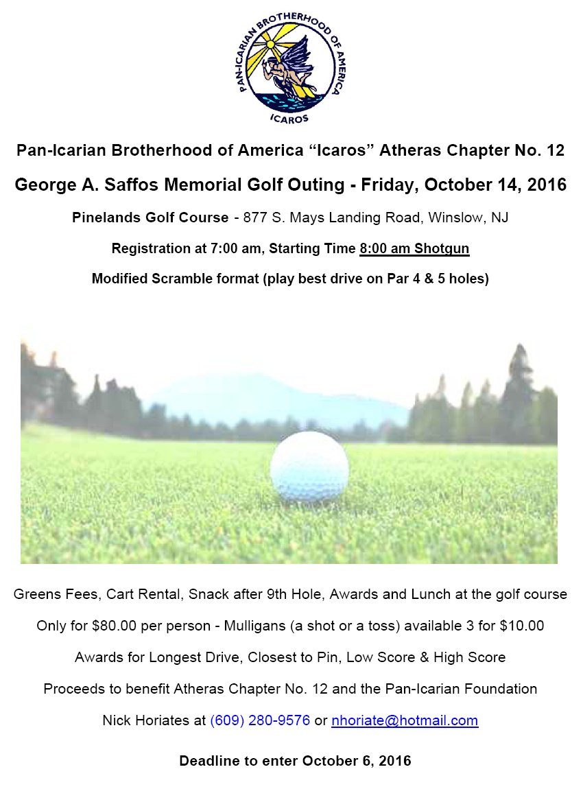 [Pan-Icarian Golf Tournament in Winslow, New Jersey]